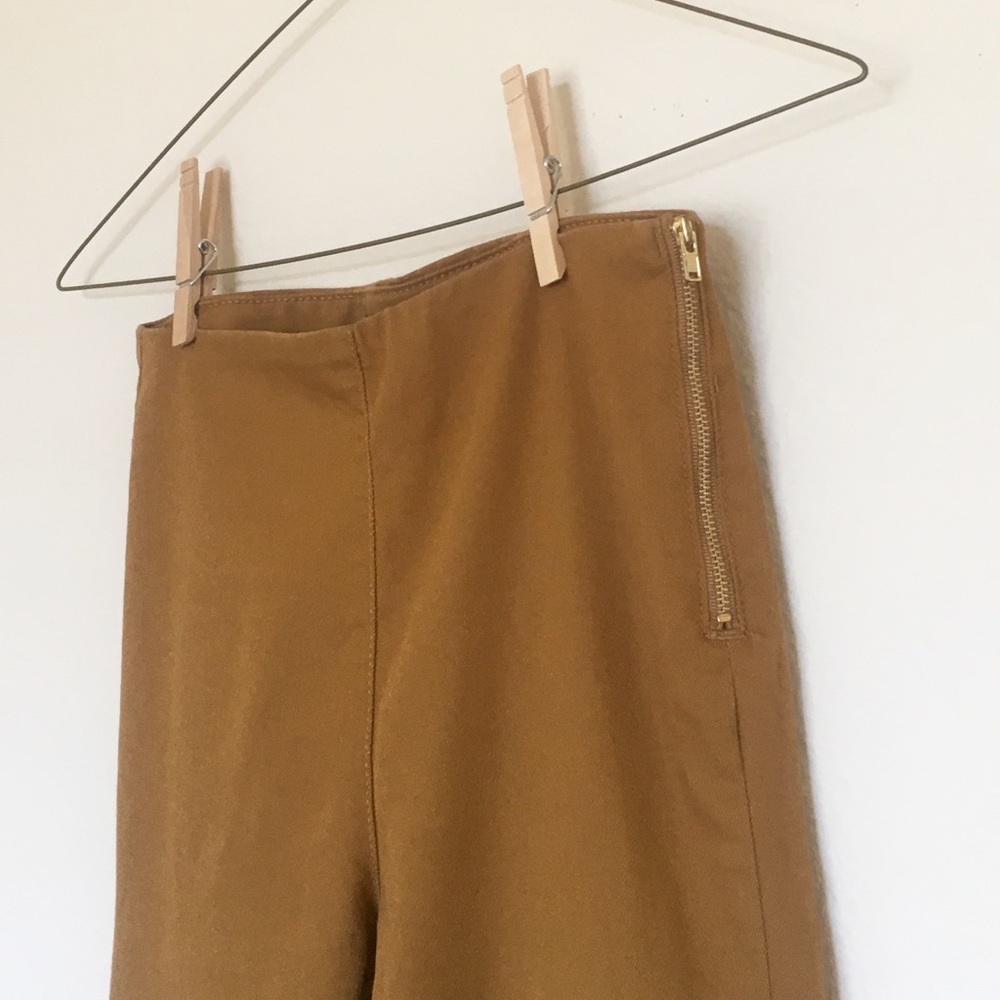 h&m camel tan cigarette high waist disco pant - Picture 4 of 5